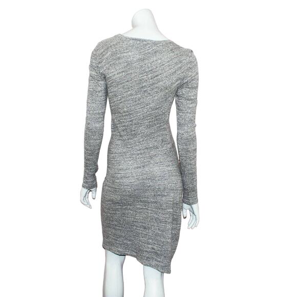 Isabel Marant Etoile Ela ruched jersey dress Heather Gray Size 40 - Picture 5 of 8